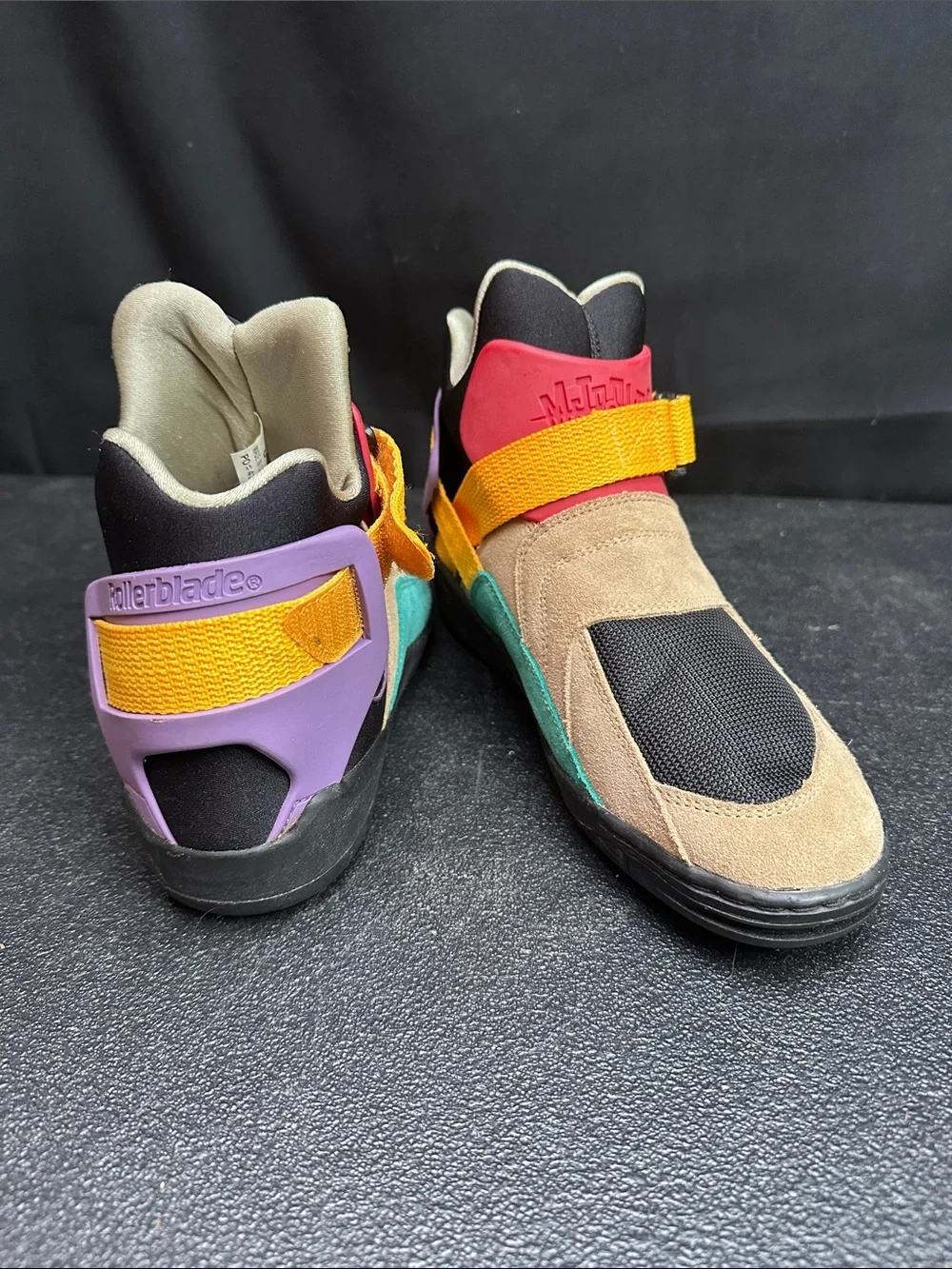 VTG Metroblade 1990's Rollerblade Shoes Size 8 Mena Multicolor Suede Vintage